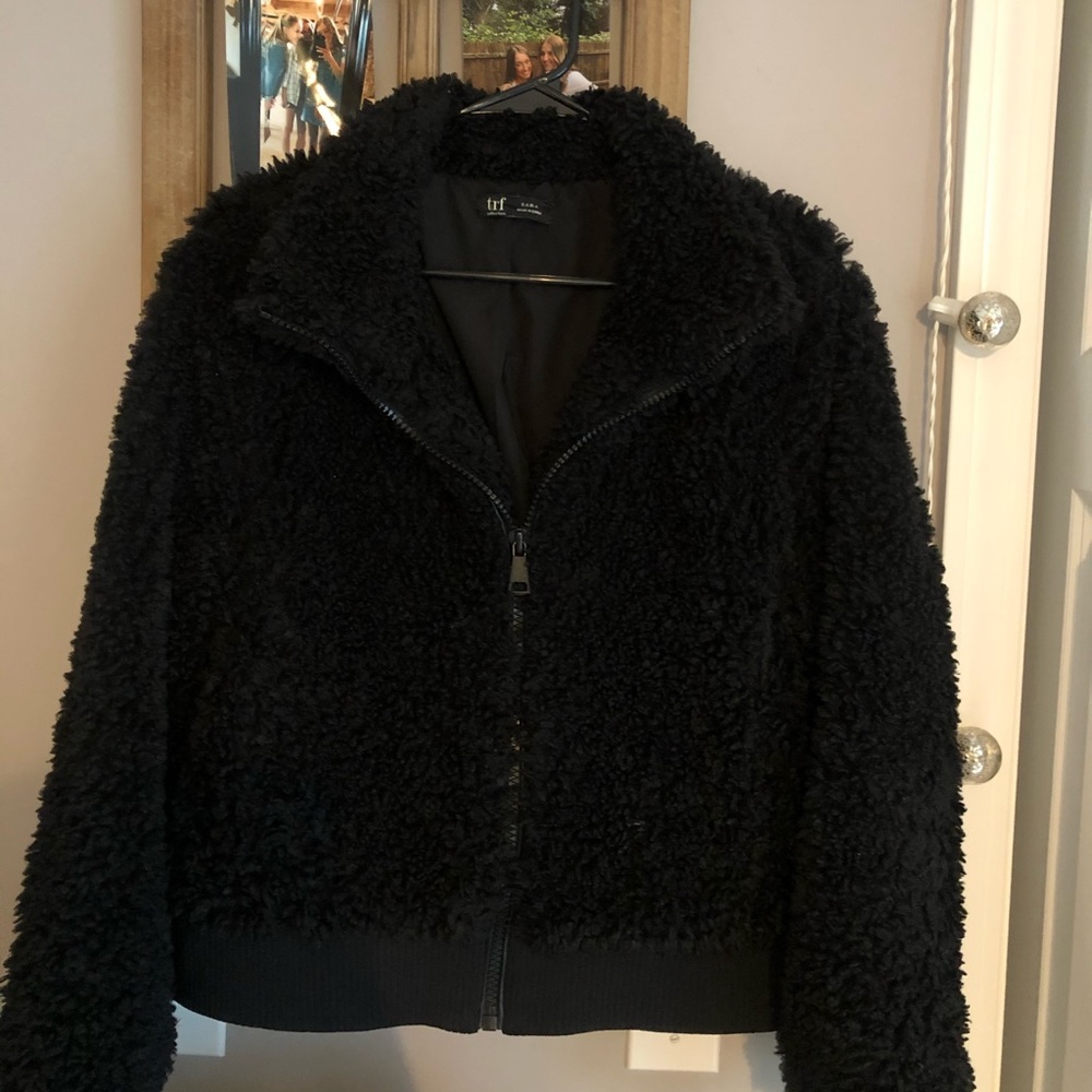 Black Zara Fur Coat